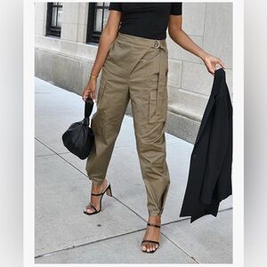 Khaki Cargo Pants for Women